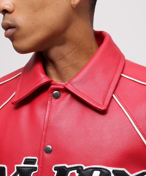 AVIREX（アヴィレックス）の「COW LOGO VARSITY JACKET / カウ ロゴ バーシティジャケット / AVIREX / アヴィレックス（スタジャン・メンズ・ネイビー/ブラック/レッド・X-LARGE/LARGE/MEDIUM/XX-LARGE）」の16枚目の写真