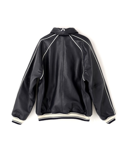 AVIREX ビンテージ バックロゴ バーシティージャケット 黒 M WOMAN/50th Anniversary》VARSITY JACKET/バーシティジャケット