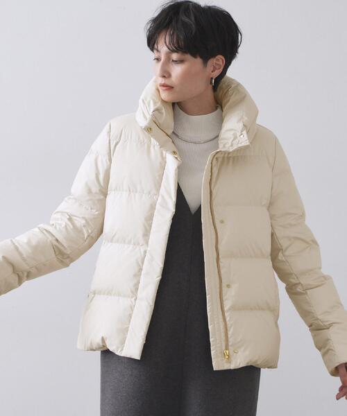 OPAQUE.CLIP（オペークドットクリップ）の「撥水ショートダウン【防風/抗菌防臭/洗濯機洗い可】《SS～LL》（ダウンジャケット/コート・レディース・ブラック/オフホワイト/ライトベージュ・40/38/36/42/34）」の16枚目の写真