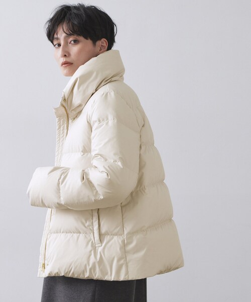 OPAQUE.CLIP（オペークドットクリップ）の「撥水ショートダウン【防風/抗菌防臭/洗濯機洗い可】《SS～LL》（ダウンジャケット/コート・レディース・ブラック/オフホワイト/ライトベージュ・40/38/36/42/34）」の17枚目の写真