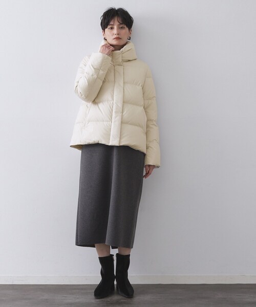 OPAQUE.CLIP（オペークドットクリップ）の「撥水ショートダウン【防風/抗菌防臭/洗濯機洗い可】《SS～LL》（ダウンジャケット/コート・レディース・ブラック/オフホワイト/ライトベージュ・40/38/36/42/34）」の18枚目の写真