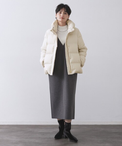 OPAQUE.CLIP（オペークドットクリップ）の「撥水ショートダウン【防風/抗菌防臭/洗濯機洗い可】《SS～LL》（ダウンジャケット/コート・レディース・ブラック/オフホワイト/ライトベージュ・40/38/36/42/34）」の19枚目の写真