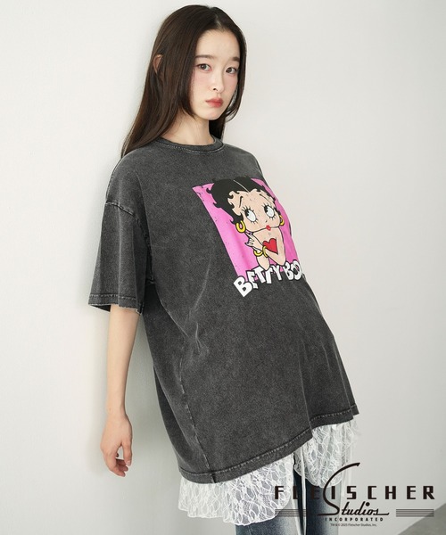BETTY BOOP(ベティ・ブープ)の「WEGO/BETTYコラボビッグT(Tシャツ/カットソー・レディース・その他1/その他2/その他3・FREE)」の1枚目の写真