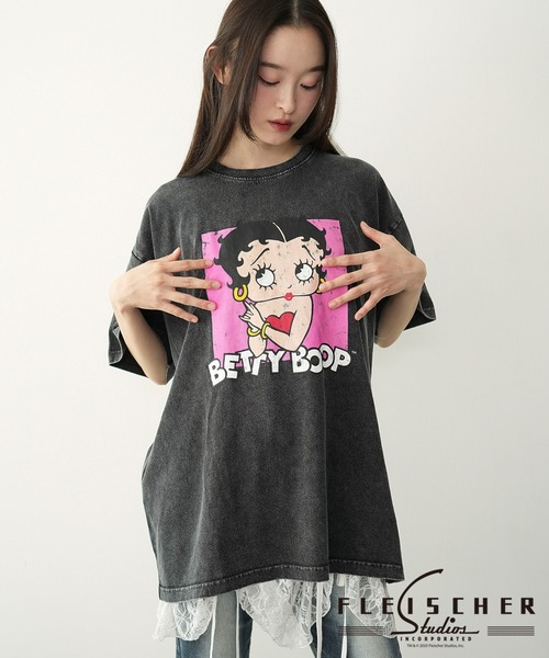 BETTY BOOP(ベティ・ブープ)の「WEGO/BETTYコラボビッグT(Tシャツ/カットソー・レディース・その他1/その他2/その他3・FREE)」の7枚目の写真