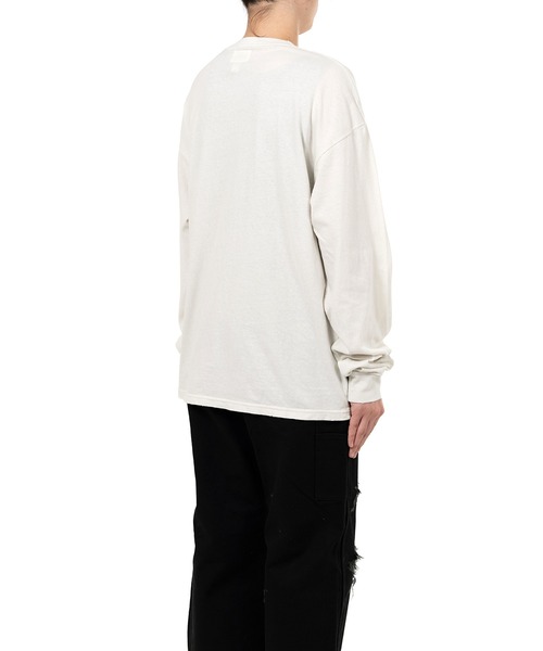 KAMIYA(カミヤ)の「"KAMIYA logo" Distressed Pocket L/S T-shirt(Tシャツ/カットソー・メンズ・ホワイト/ブラック・M/L/S)」の12枚目の写真