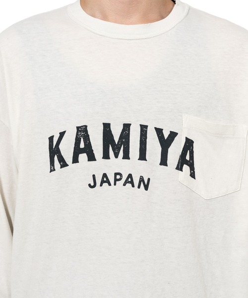 KAMIYA(カミヤ)の「"KAMIYA logo" Distressed Pocket L/S T-shirt(Tシャツ/カットソー・メンズ・ホワイト/ブラック・M/L/S)」の13枚目の写真