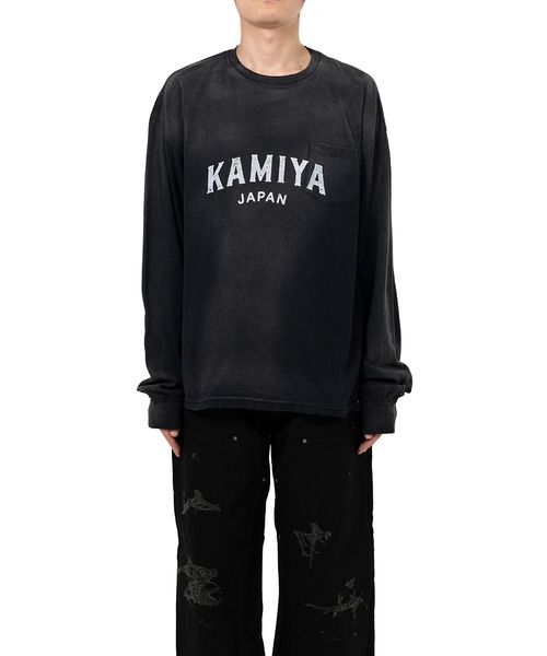 KAMIYA(カミヤ)の「"KAMIYA logo" Distressed Pocket L/S T-shirt(Tシャツ/カットソー・メンズ・ホワイト/ブラック・M/L/S)」の15枚目の写真