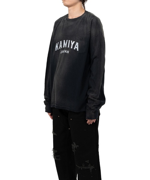 KAMIYA(カミヤ)の「"KAMIYA logo" Distressed Pocket L/S T-shirt(Tシャツ/カットソー・メンズ・ホワイト/ブラック・M/L/S)」の16枚目の写真