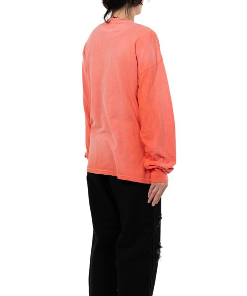 KAMIYA(カミヤ)の「"KAMIYA logo" Distressed Pocket L/S T-shirt(Tシャツ/カットソー・メンズ・ホワイト/ブラック・M/L/S)」の6枚目の写真