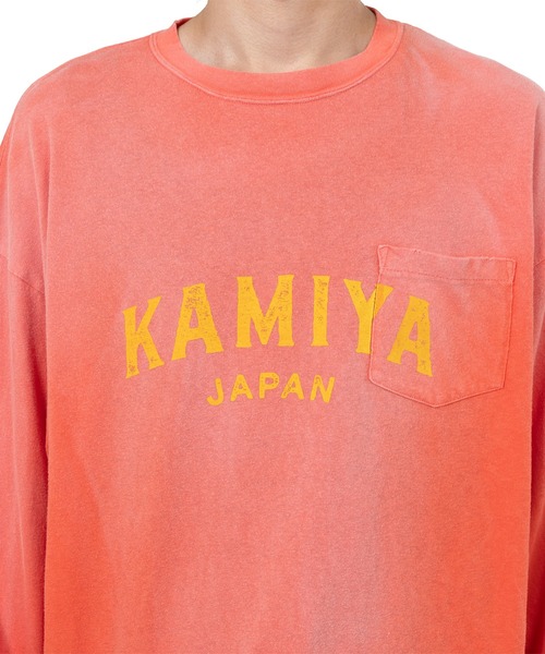 KAMIYA(カミヤ)の「"KAMIYA logo" Distressed Pocket L/S T-shirt(Tシャツ/カットソー・メンズ・ホワイト/ブラック・M/L/S)」の7枚目の写真
