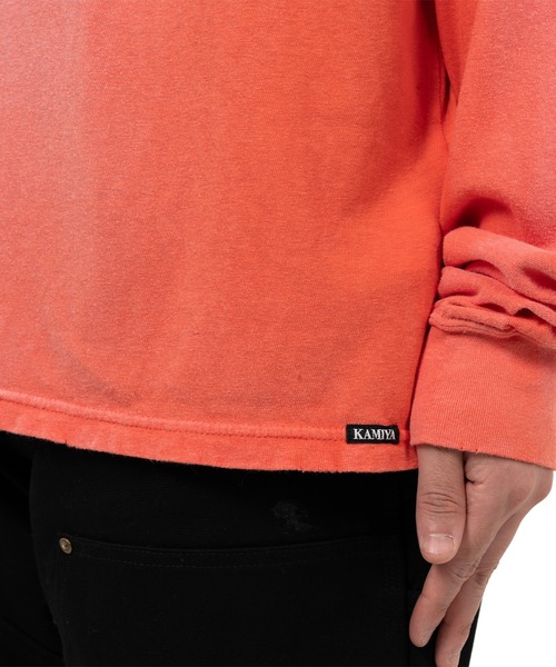 KAMIYA(カミヤ)の「"KAMIYA logo" Distressed Pocket L/S T-shirt(Tシャツ/カットソー・メンズ・ホワイト/ブラック・M/L/S)」の8枚目の写真