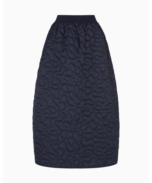 EMPORIO ARMANI(エンポリオアルマーニ)の「【エンポリオ アルマーニ】ASV Winter Urbanism カプセルコレクション スカート ナイロン 3Dキルティング風刺繍(スカート・レディース・ネイビー・42/40/38)」の5枚目の写真