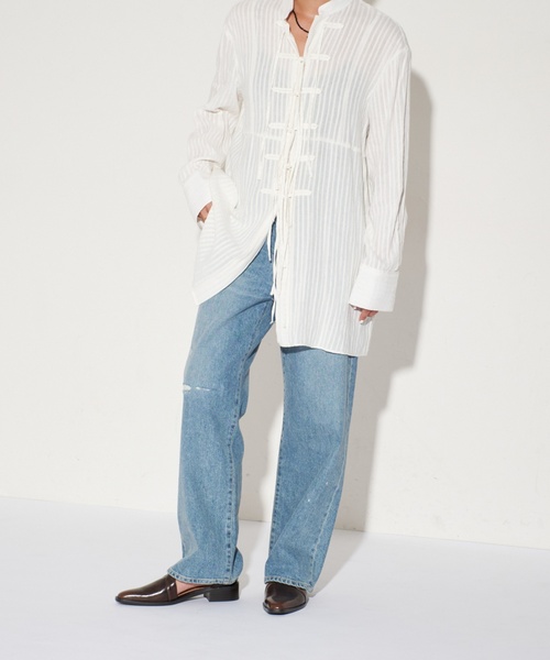 GRISE（グリーズ）の「GRISE3cmクロスストラップマニッシュ（ローファー・レディース・ホワイト系その他/ブラック/ブラウン・25cm/24.5cm/22.5cm/22cm/23.5cm/23cm/24cm）」の7枚目の写真