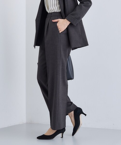 INDIVI（インディヴィ）の「【洗える／セットアップ可能】凹凸ストレッチ素材ストレートパンツ（その他パンツ・レディース・ライトグレー/スミクロ/ライトグレー系5/ブラック系その他6/ブラック系その他7・05/15 /36/38/40/13/03/19）」の19枚目の写真