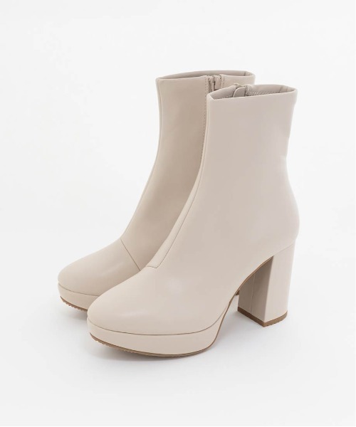 RANDA（ランダ）の「晴雨兼用 チャンキーヒールベーシックショートブーツ（ブーツ・レディース・ダークブラウン/アイボリー/ブラック系その他2/ブラック系その他・S/M/LL/L）」の10枚目の写真