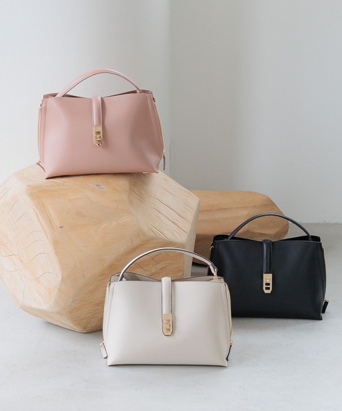 Andemiu（アンデミュウ）の「サイドジップバッグ595855（ハンドバッグ・レディース・ブラウン/ピンク/アイボリー/ブラック・FREE）」の10枚目の写真