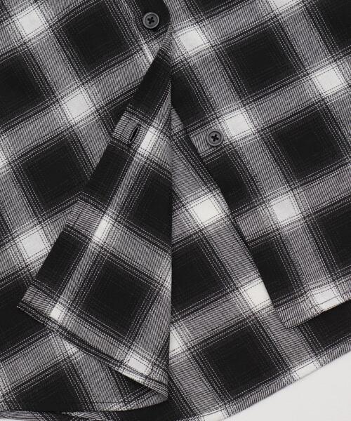 WEGO(ウィゴー)の「WEGO/裏毛フードチェックシャツ(シャツ/ブラウス・レディース・ブラウン系その他2/ブラック系その他2・FREE)」の15枚目の写真