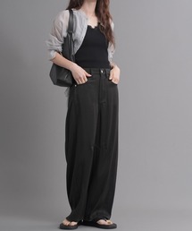 T/Rデニムバレルレッグパンツ