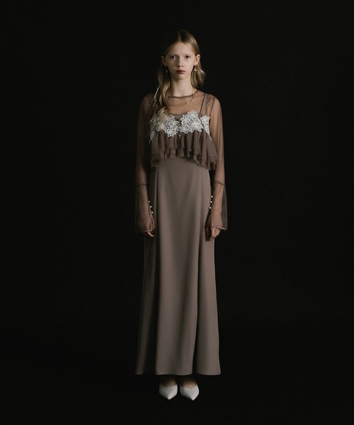 et.UNIVER Petal embroidery dress ブラック et.UNiVER ドレス Petal embroidery dress : ZOZOTOWN Yahoo!店 - 通販