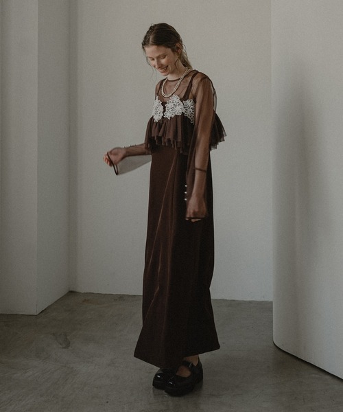 Petal embroidery dress（ドレス）｜et.UNiVER（エトユニベール）の