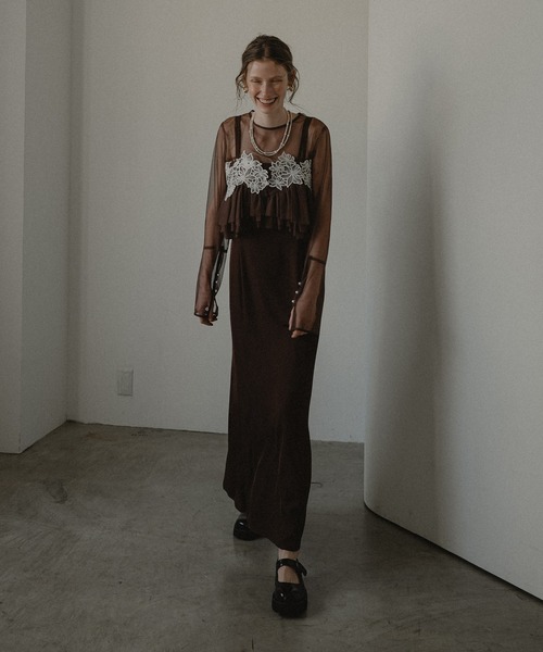 Petal embroidery dress（ドレス）｜et.UNiVER（エトユニベール）の