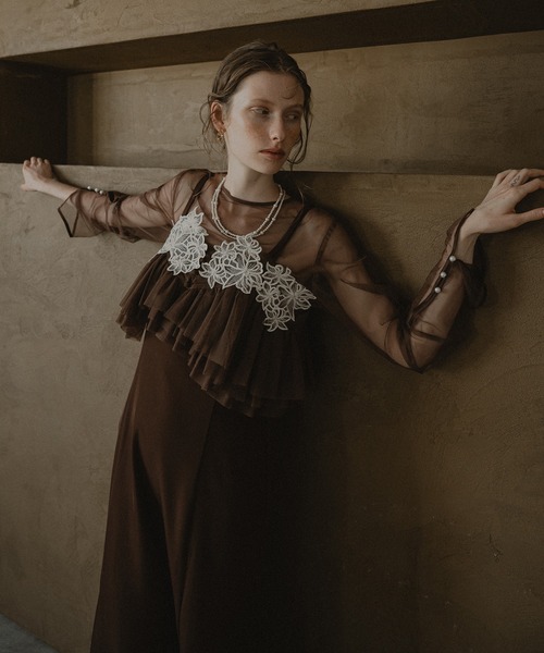 Petal embroidery dress（ドレス）｜et.UNiVER（エトユニベール）の