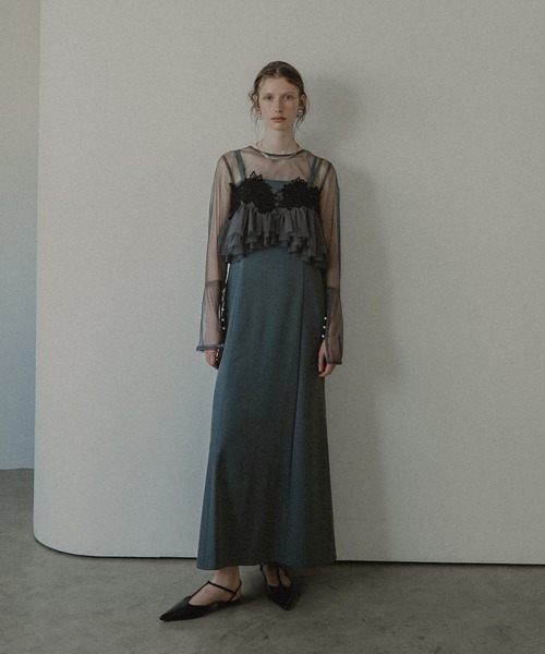 et.UNIVER オケージョンドレス et.UNiVER ドレス Frill sleeve dress : ZOZOTOWN Yahoo!店