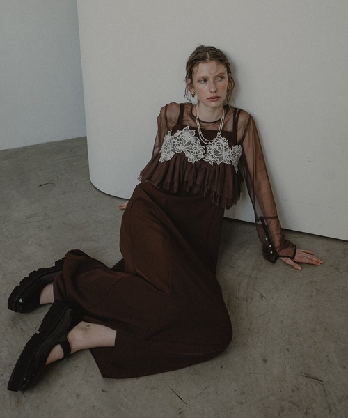 Petal embroidery dress（ドレス）｜et.UNiVER（エトユニベール）の