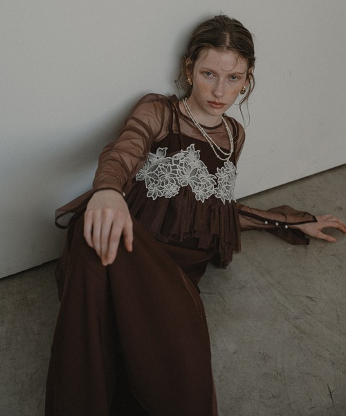 Petal embroidery dress（ドレス）｜et.UNiVER（エトユニベール）の