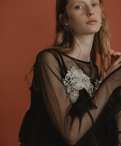 ワンピース et.UNiVER Petal embroidery dress Petal embroidery dress（ドレス）｜et.UNiVER（エトユニベール