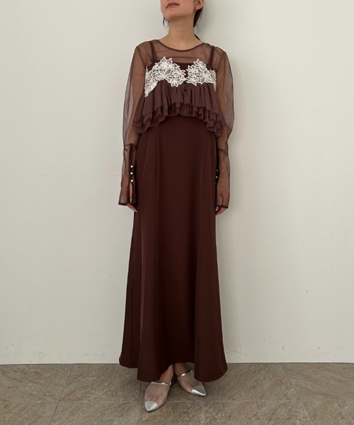 ワンピース et.UNiVER Petal embroidery dress Petal embroidery dress（ドレス）｜et.UNiVER（エトユニベール）の