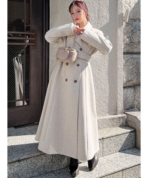 RESEXXY（リゼクシー）の「フレアデザインロングコート（その他アウター・レディース・チャコールグレー/ブラック/ベージュ・SMALL/MEDIUM）」の5枚目の写真