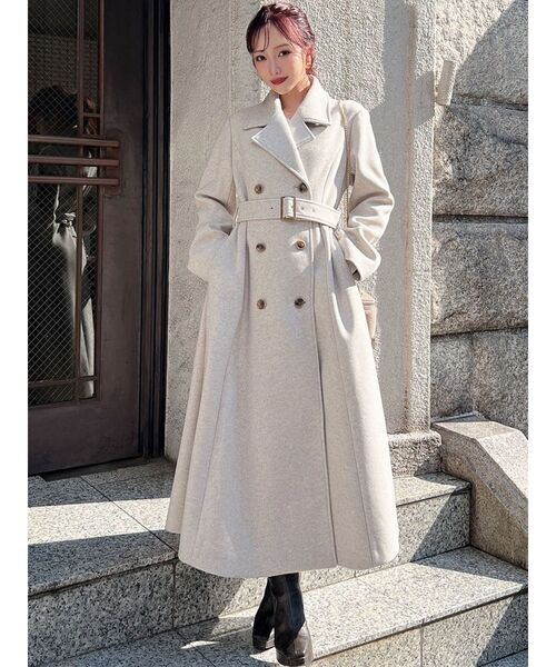 RESEXXY（リゼクシー）の「フレアデザインロングコート（その他アウター・レディース・チャコールグレー/ブラック/ベージュ・SMALL/MEDIUM）」の6枚目の写真