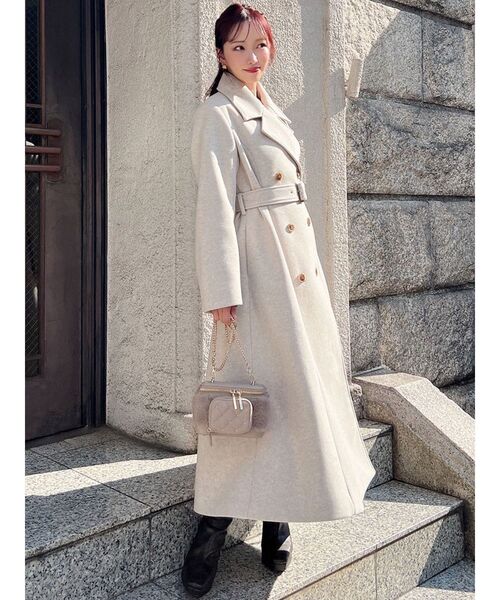 RESEXXY（リゼクシー）の「フレアデザインロングコート（その他アウター・レディース・チャコールグレー/ブラック/ベージュ・SMALL/MEDIUM）」の8枚目の写真