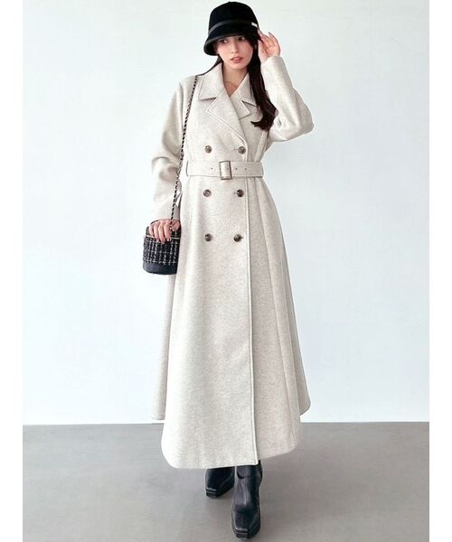 RESEXXY（リゼクシー）の「フレアデザインロングコート（その他アウター・レディース・チャコールグレー/ブラック/ベージュ・SMALL/MEDIUM）」の11枚目の写真