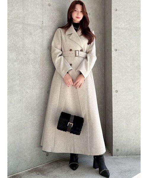 RESEXXY（リゼクシー）の「フレアデザインロングコート（その他アウター・レディース・チャコールグレー/ブラック/ベージュ・SMALL/MEDIUM）」の13枚目の写真