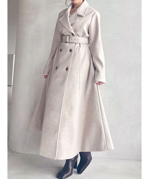 RESEXXY（リゼクシー）の「フレアデザインロングコート（その他アウター・レディース・チャコールグレー/ブラック/ベージュ・SMALL/MEDIUM）」の16枚目の写真