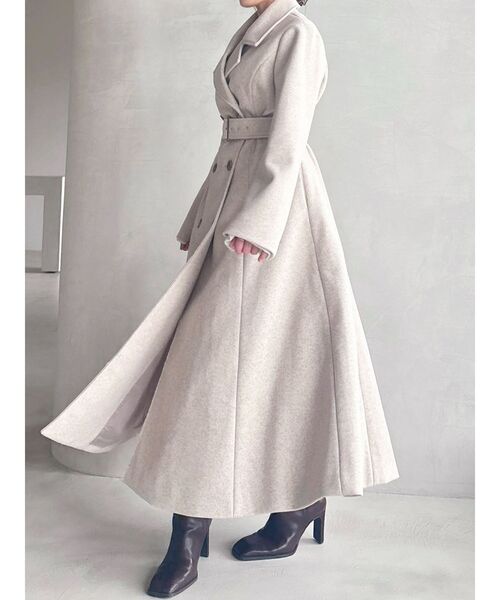 RESEXXY（リゼクシー）の「フレアデザインロングコート（その他アウター・レディース・チャコールグレー/ブラック/ベージュ・SMALL/MEDIUM）」の18枚目の写真