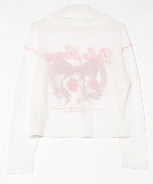 HOOK(フック)の「シアープリントロングTシャツ (SS)(Tシャツ/カットソー・レディース・ホワイト・SMALL/MEDIUM)」の13枚目の写真
