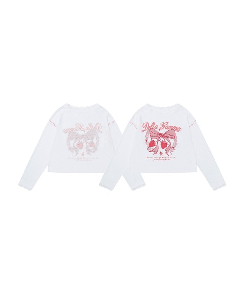 HOOK(フック)の「シアープリントロングTシャツ (SS)(Tシャツ/カットソー・レディース・ホワイト・SMALL/MEDIUM)」の1枚目の写真