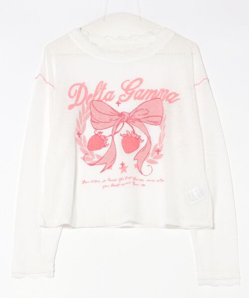 HOOK(フック)の「シアープリントロングTシャツ (SS)(Tシャツ/カットソー・レディース・ホワイト・SMALL/MEDIUM)」の12枚目の写真