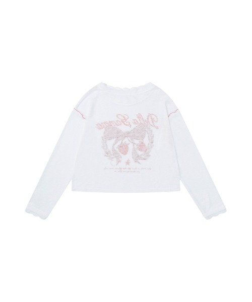 HOOK(フック)の「シアープリントロングTシャツ (SS)(Tシャツ/カットソー・レディース・ホワイト・SMALL/MEDIUM)」の2枚目の写真