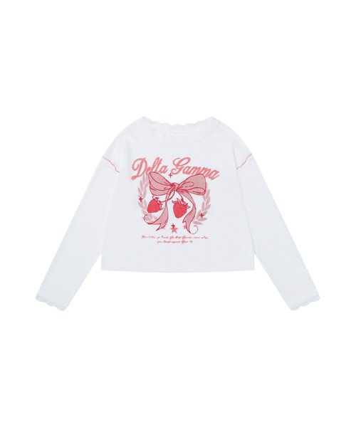 HOOK(フック)の「シアープリントロングTシャツ (SS)(Tシャツ/カットソー・レディース・ホワイト・SMALL/MEDIUM)」の3枚目の写真