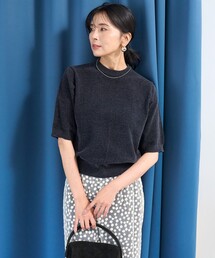 ベロアモール ハーフスリーブニット