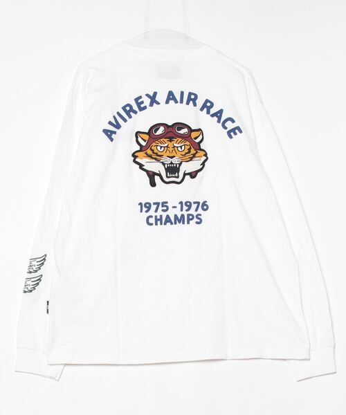AVIREX(アヴィレックス)の「《A.A.R.C》TIGER CHAMPS SLUB L/S T-SHIRT / タイガー チャンプス スラブ 長袖Tシャツ / AVIREX / アヴィレックス(Tシャツ/カットソー・メンズ・ホワイト/チャコール/ネイビー・XX-LARGE/X-LARGE/LARGE/MEDIUM)」の5枚目の写真