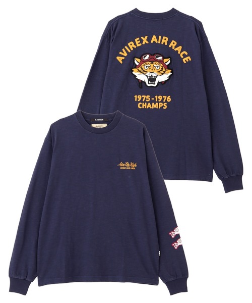 AVIREX(アヴィレックス)の「《A.A.R.C》TIGER CHAMPS SLUB L/S T-SHIRT / タイガー チャンプス スラブ 長袖Tシャツ / AVIREX / アヴィレックス(Tシャツ/カットソー・メンズ・ホワイト/チャコール/ネイビー・XX-LARGE/X-LARGE/LARGE/MEDIUM)」の3枚目の写真