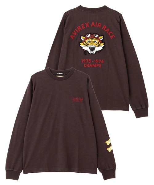 AVIREX(アヴィレックス)の「《A.A.R.C》TIGER CHAMPS SLUB L/S T-SHIRT / タイガー チャンプス スラブ 長袖Tシャツ / AVIREX / アヴィレックス(Tシャツ/カットソー・メンズ・ホワイト/チャコール/ネイビー・XX-LARGE/X-LARGE/LARGE/MEDIUM)」の2枚目の写真