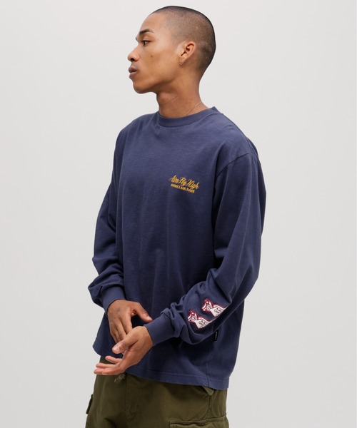 AVIREX(アヴィレックス)の「《A.A.R.C》TIGER CHAMPS SLUB L/S T-SHIRT / タイガー チャンプス スラブ 長袖Tシャツ / AVIREX / アヴィレックス(Tシャツ/カットソー・メンズ・ホワイト/チャコール/ネイビー・XX-LARGE/X-LARGE/LARGE/MEDIUM)」の6枚目の写真