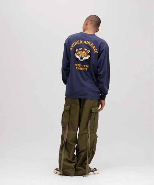 AVIREX(アヴィレックス)の「《A.A.R.C》TIGER CHAMPS SLUB L/S T-SHIRT / タイガー チャンプス スラブ 長袖Tシャツ / AVIREX / アヴィレックス(Tシャツ/カットソー・メンズ・ホワイト/チャコール/ネイビー・XX-LARGE/X-LARGE/LARGE/MEDIUM)」の8枚目の写真
