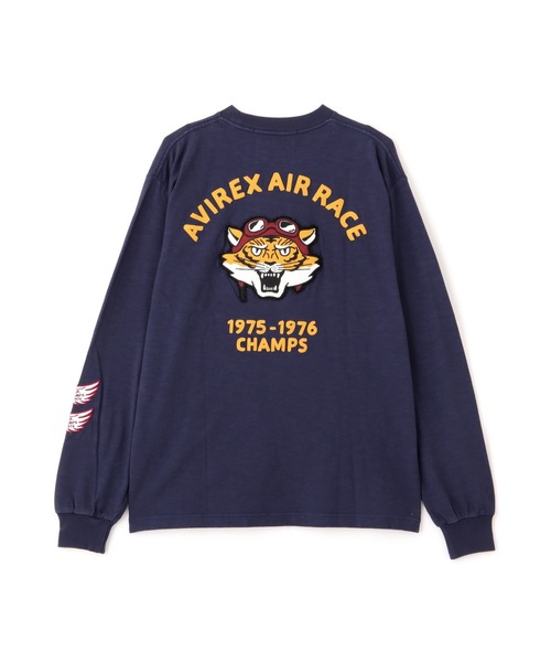 AVIREX(アヴィレックス)の「《A.A.R.C》TIGER CHAMPS SLUB L/S T-SHIRT / タイガー チャンプス スラブ 長袖Tシャツ / AVIREX / アヴィレックス(Tシャツ/カットソー・メンズ・ホワイト/チャコール/ネイビー・XX-LARGE/X-LARGE/LARGE/MEDIUM)」の10枚目の写真